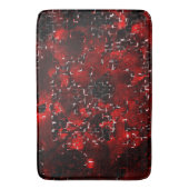 モザイクの下で派手で素朴な赤い花びらの混合 バスマット (正面縦)