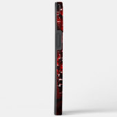 モザイクの下で派手で素朴な赤い花びらの混合 Case-Mate iPhoneケース (裏面 / 右)