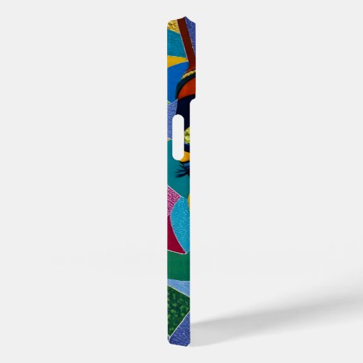 モザイクの女性の顔、伝統月 Case-Mate iPhoneケース (裏面 / 右)