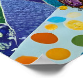 モザイクの女性顔 ポスター (角)