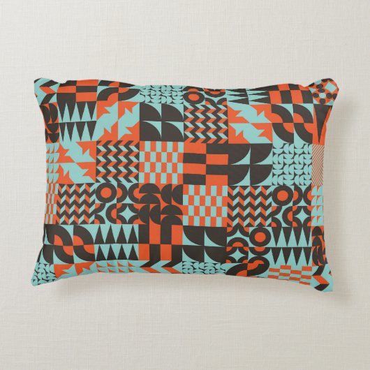 モザイクの幾何学的なタイル、シームレスなパタエレガントーン。 アクセントクッション (裏面)