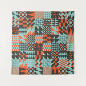 モザイクの幾何学的なタイル、シームレスなパタエレガントーン。 タペストリー (正面)