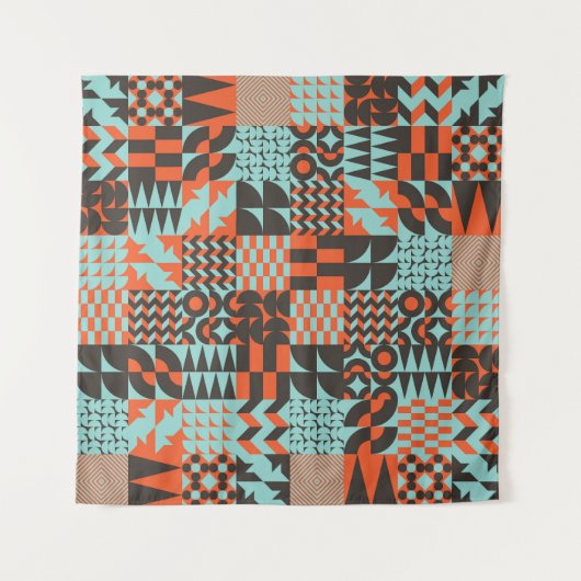 モザイクの幾何学的なタイル、シームレスなパタエレガントーン。 タペストリー (正面)