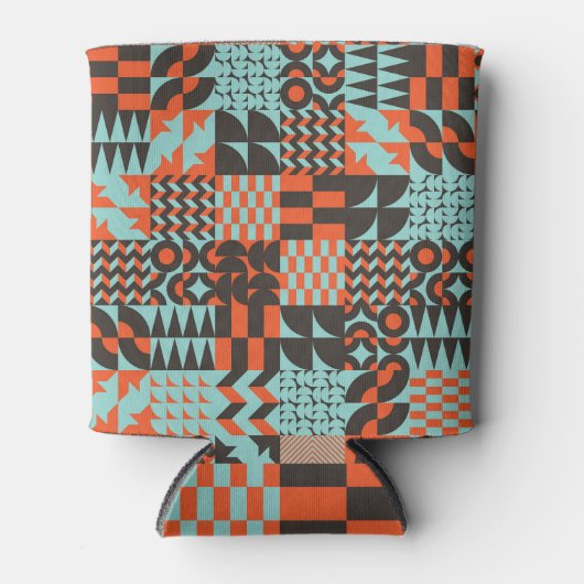 モザイクの幾何学的なタイル、シームレスなパタエレガントーン。 缶クーラー (正面)