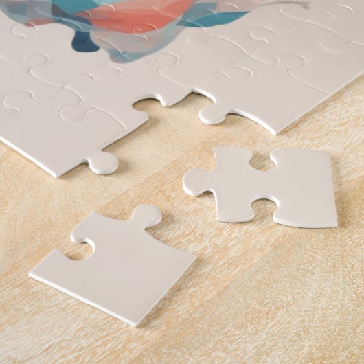 モザイクの美的カラフル猫 ジグソーパズル (側面)