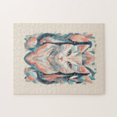 モザイクの美的カラフル猫 ジグソーパズル (横)