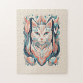 モザイクの美的カラフル猫 ジグソーパズル (縦)