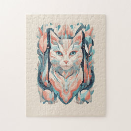 モザイクの美的カラフル猫 ジグソーパズル