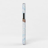 モザイクの背景にかわいい青いブジー Case-Mate iPhoneケース (裏面/右)