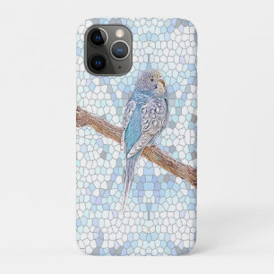 モザイクの背景にかわいい青いブジー iPhone 11 PROケース