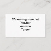 モザイクの蝶と花のレジストリ エンクロージャーカード (裏面)