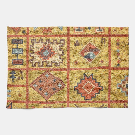 モザイクアラビアの装飾の建築のモロッコのイスラム教 キッチンタオル (横)