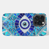 モザイクアートの邪眼アミュレット iPhoneケース (裏面横)