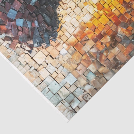 モザイクアートの黒人女性のポートレート – デコパージュ 薄葉紙 (詳細)