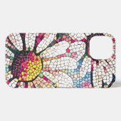 モザイクアートステンドグラス花柄 iPhoneケース (裏面横)