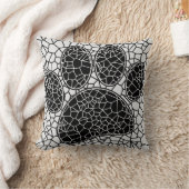 モザイクアートドッグポープリント白黒 クッション (ブランケット)