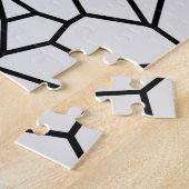 モザイクアートドッグポープリント白黒 ジグソーパズル (側面)