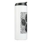 モザイクアートドッグポープリント白黒 タンブラー (回転左)