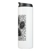 モザイクアートドッグポープリント白黒 タンブラー (回転右)