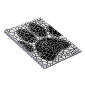 モザイクアートドッグポープリント白黒 ノートブック (右側)