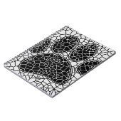 モザイクアートドッグポープリント白黒 ノートブック (左側)