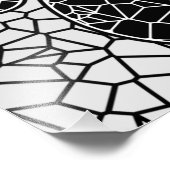 モザイクアートドッグポープリント白黒 フォトプリント            (角)