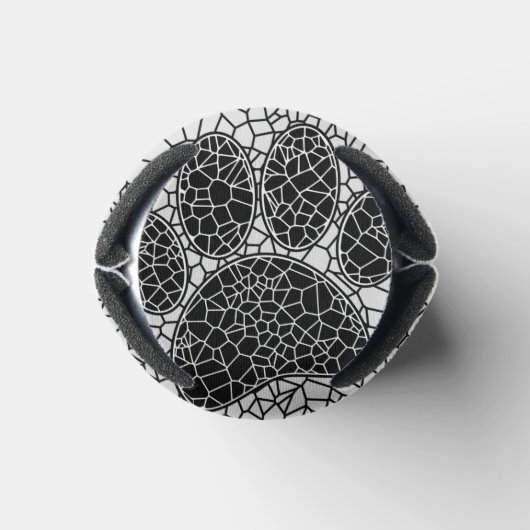 モザイクアートドッグポープリント白黒 缶クーラー (ボトム)