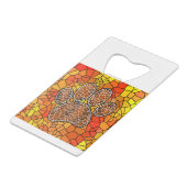 モザイクアートドッグポープリント クレジットカード栓抜き (正面アングル)