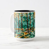 モザイクアートバイエイリーカップ ツートーンマグカップ (正面左)