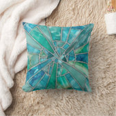 モザイクアート – アクアマリン クッション (ブランケット)