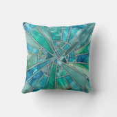 モザイクアート – アクアマリン クッション (裏面)