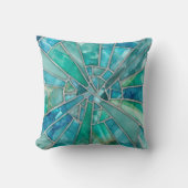 モザイクアート – アクアマリン クッション (正面)