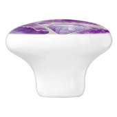 モザイクアート – アメジストとパール セラミックノブ (側面)