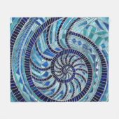 モザイクアート フリースブランケット (正面(横))