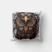 モザイクイーグルポートレート装飾用クッション クッション (正面)