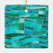 モザイクウェーブアート – 海宝石 セラミックオーナメント (裏面)