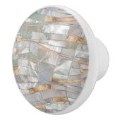 モザイクウェーブズアートパールアンドパステル金ゴールド セラミックノブ (右)