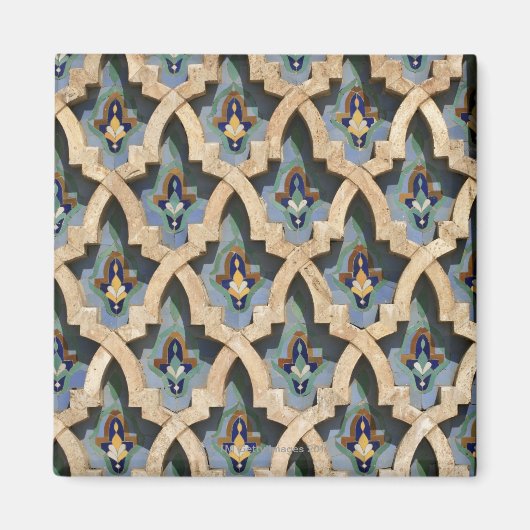 モザイクウォールハッサンIIモスク – カサブランカ マグネット (正面)