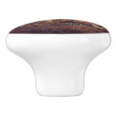 モザイクウサギとキノコ自然ヴィンテージ セラミックノブ (側面)