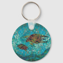 モザイクウミガメのキーチェーン キーホルダー
