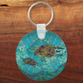 モザイクウミガメのキーチェーン キーホルダー (正面)