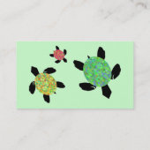 モザイクウミガメの名刺のテンプレート 名刺 (裏面)