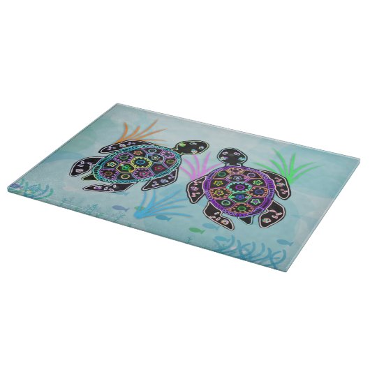 モザイクウミガメ切断板 カッティングボード (角)