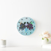 モザイクウミガメ時計 ラウンド壁時計 (ホーム)