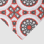 モザイクエスニックジオメトリックレッドグレーブラック&ホワイト 薄葉紙 (詳細)