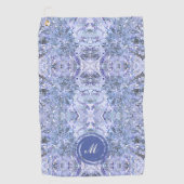 モザイクエレガントアイス・ブルーモダン・モノグラム ゴルフタオル (正面)