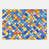 モザイクエレガントカラフルスタイリッシュパターン ラッピングペーパーシート (正面2)