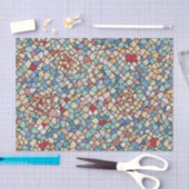 モザイクエレガントカラフルスタイリッシュパターン 薄葉紙 (クラフト)