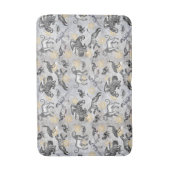 モザイクエレガント白黒金ゴールドタイガーライオンイーグル バスマット (正面縦)