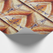 モザイクエンジェルクリスマス喜び平和の愛 ラッピングペーパー (角)